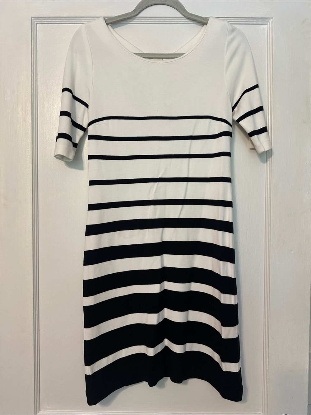 Banana Republic Black and White Striped Dress